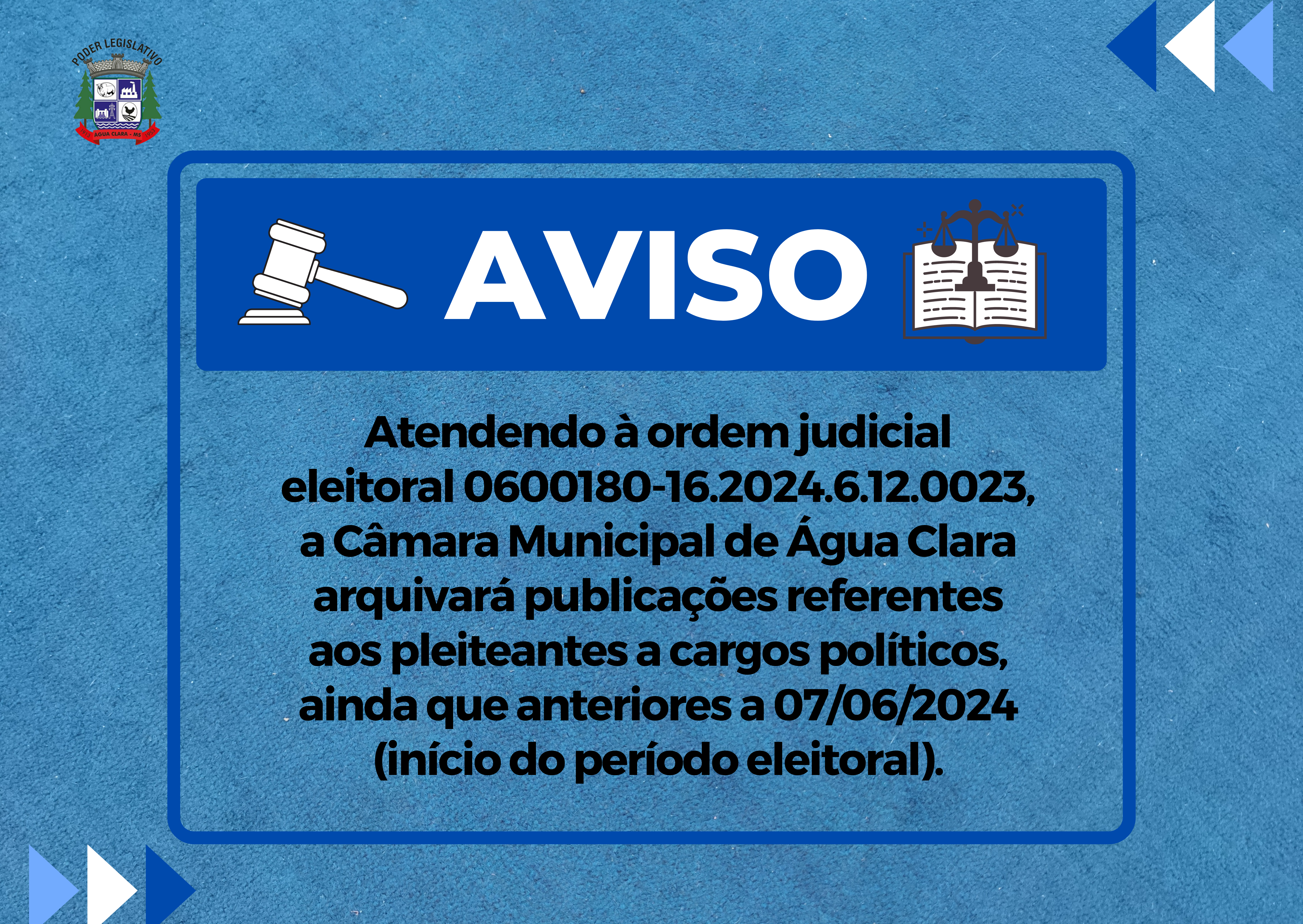 Câmara cumpre decisão judical da justiça eleitoral